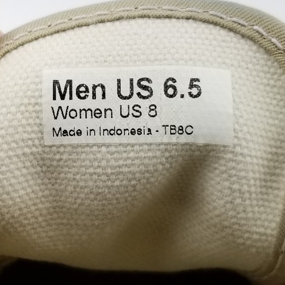 Vans Tan Canvas Low Top Casual Sneaker Shoes - Picture 7 of 8